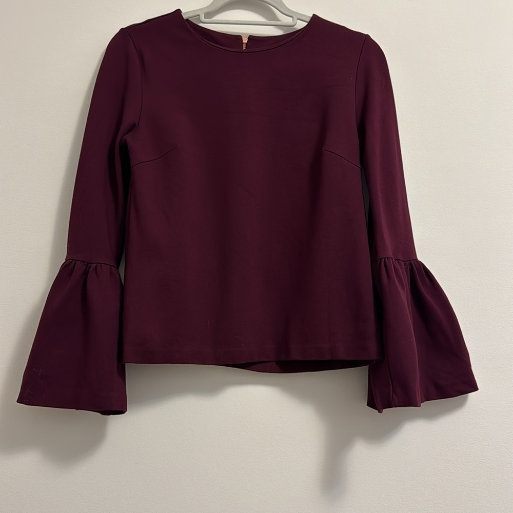 Ted Baker Bell Sleeve Blouse Size 1 - Picture 2 of 5
